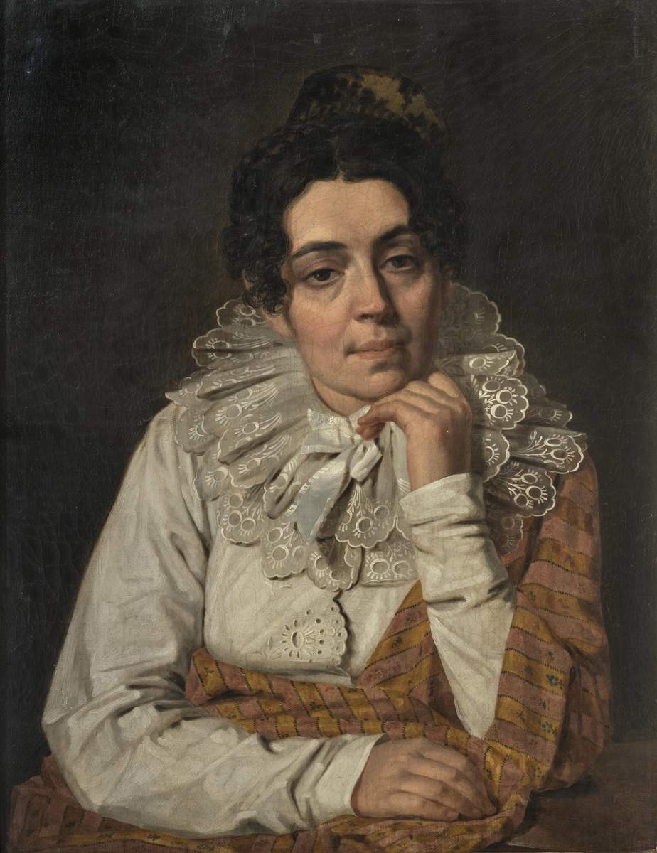 Портрет жены художника М. А. Венециановой, Alexey Venetsianov, second half of the 1810s