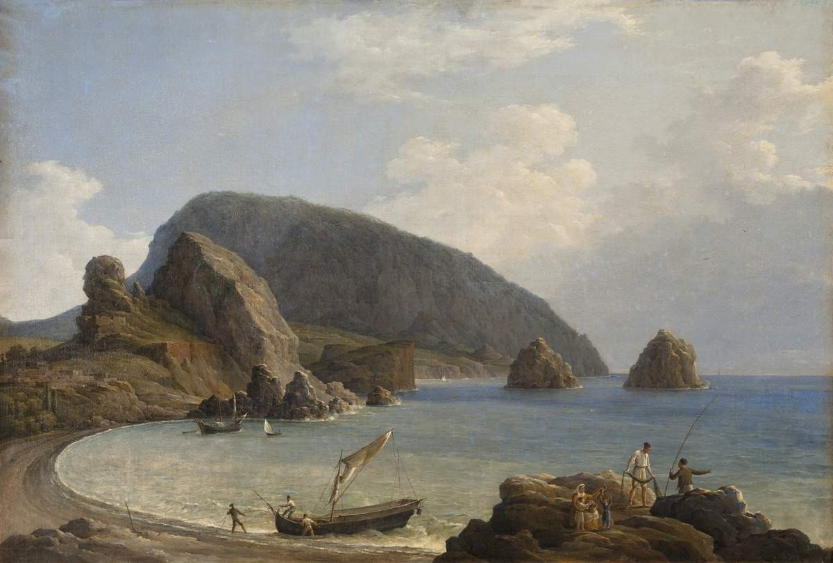 Вид на Аю-Даг в Крыму со стороны моря, Nikanor Chernetsov, 1836