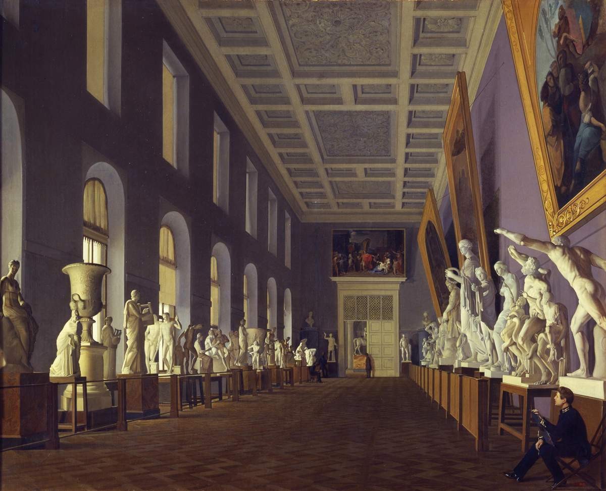 Вторая античная галерея в Академии художеств, Grigorij Mihajlov, 1836