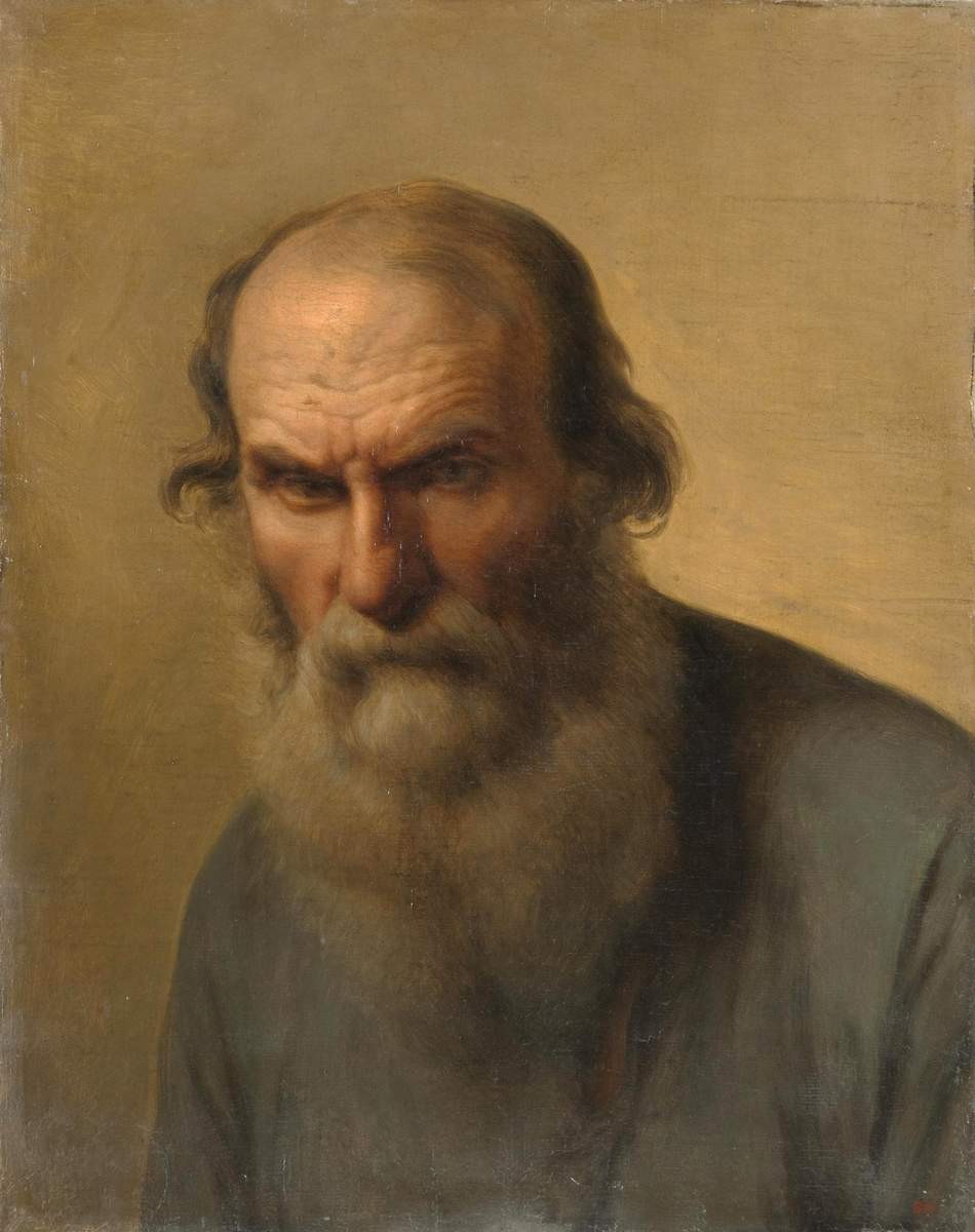 Голова старика, Alexey Venetsianov, 1827