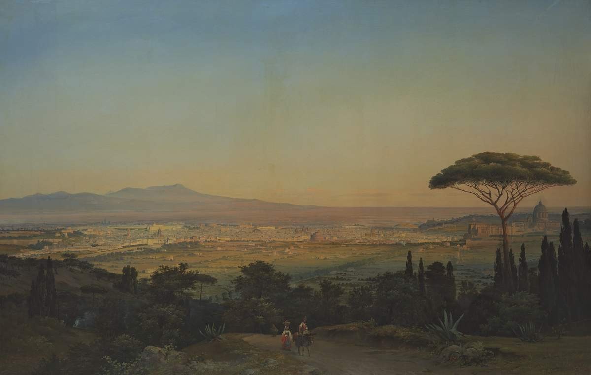 Вид на Рим с Монте Марио, Vasilij Raev, 1845
