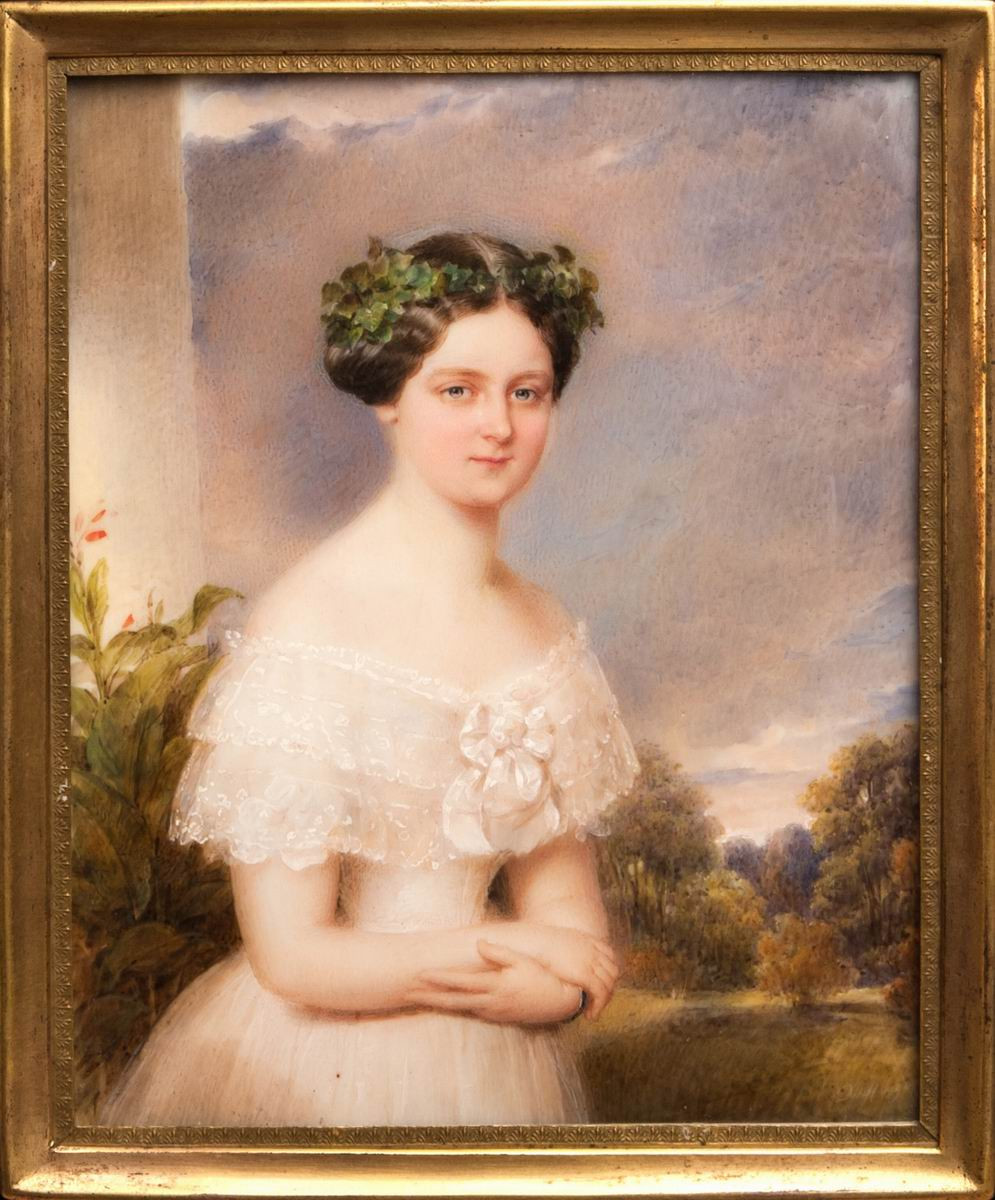 Портрет великой княжны Екатерины Михайловны (1827 - 1894), дочери великого князя Михаила Павловича, Moritz Michael Daffinger, c. 1845