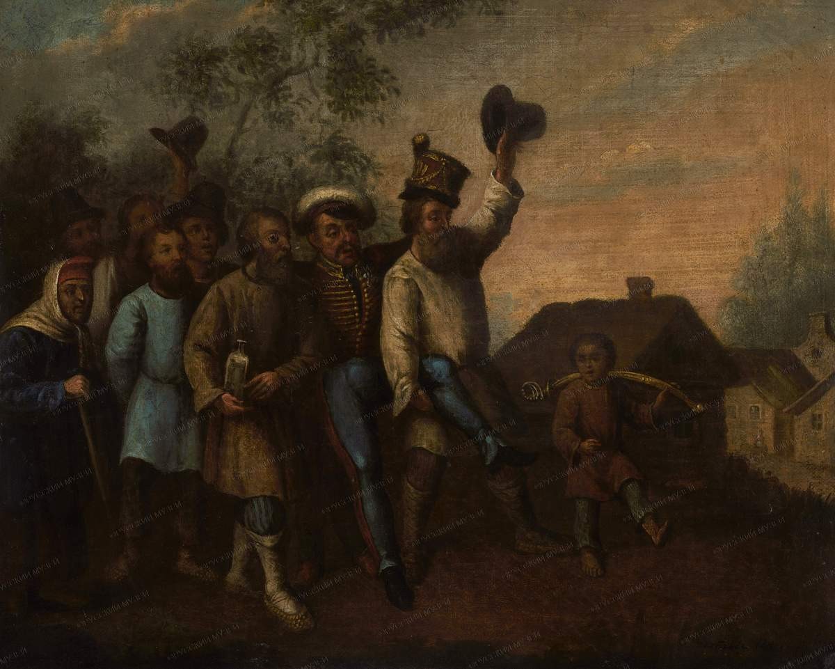 Возвращение солдата в деревню, first half of the 19th century