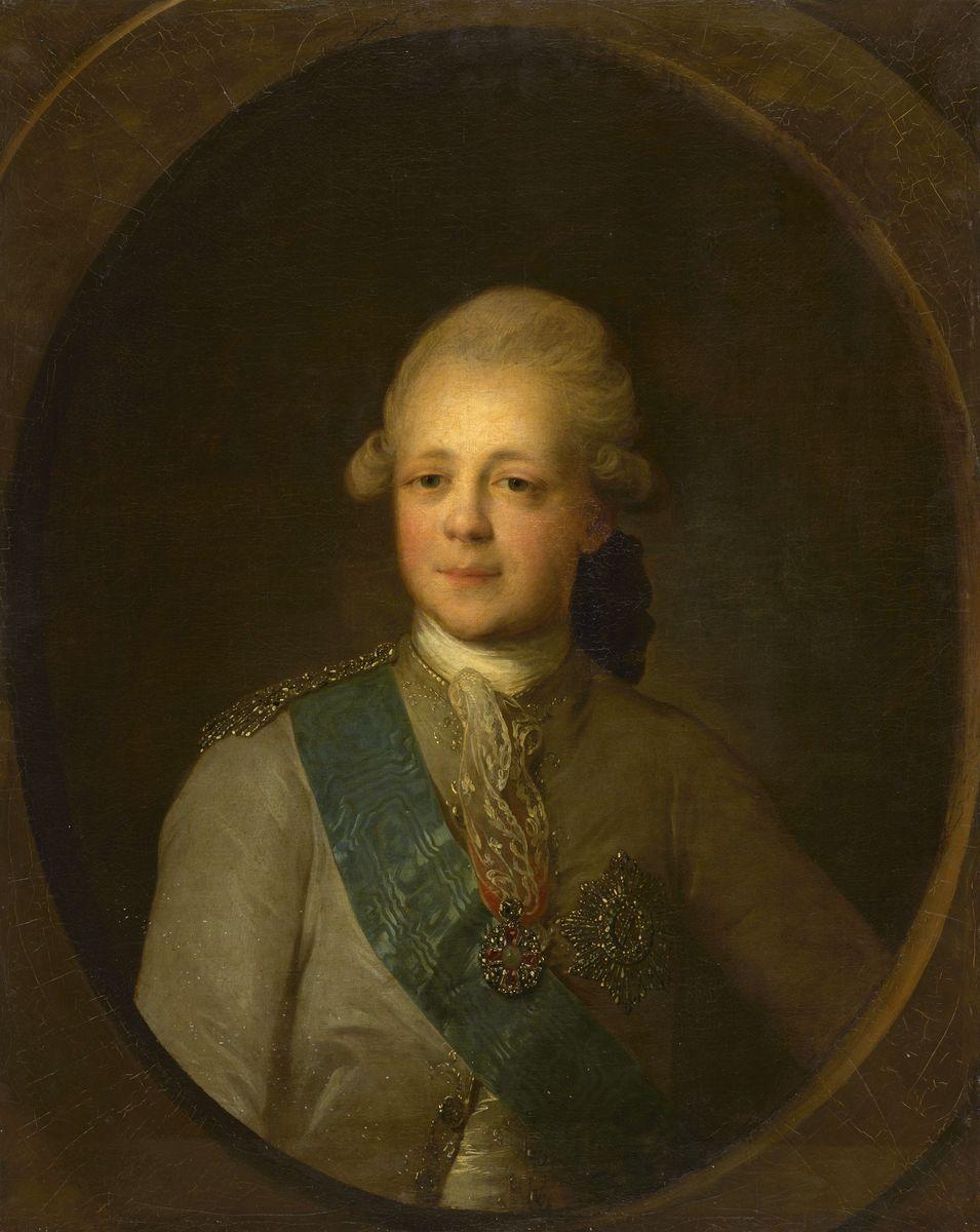 Портрет великого князя Павла Петровича в юности, Fyodor Rokotov, late 1760s – early 1770s