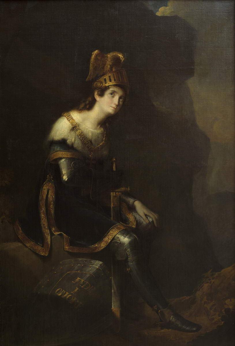 Портрет З. А. Волконской в костюме Танкреда, Fedor Antonovich Bruni, no earlier than 1820