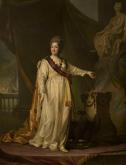 Portrait of Catherine II the Legislatress in the Temple of the Goddess of Justice