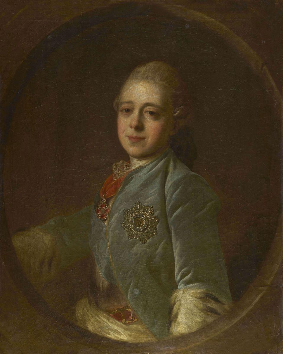 Портрет великого князя Павла Петровича, Fyodor Rokotov, 1770s