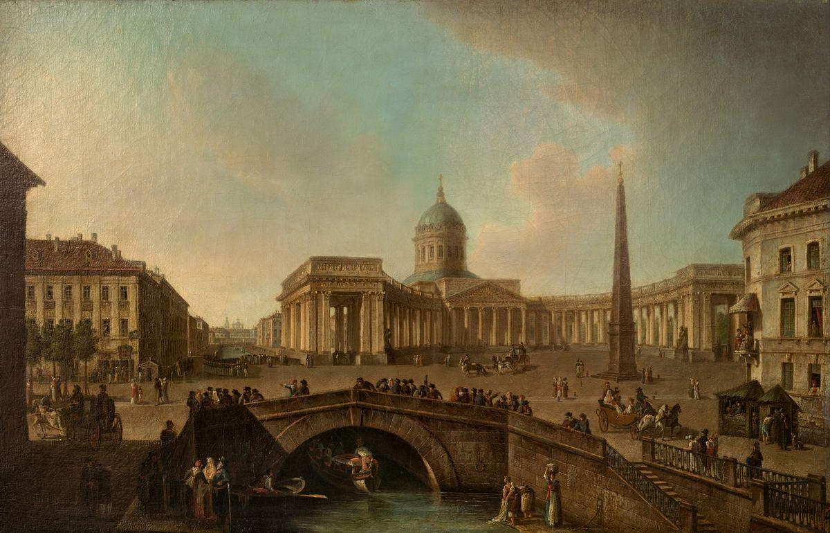 Вид Казанского собора в Петербурге, Fyodor Alekseyev, no earlier than 1810