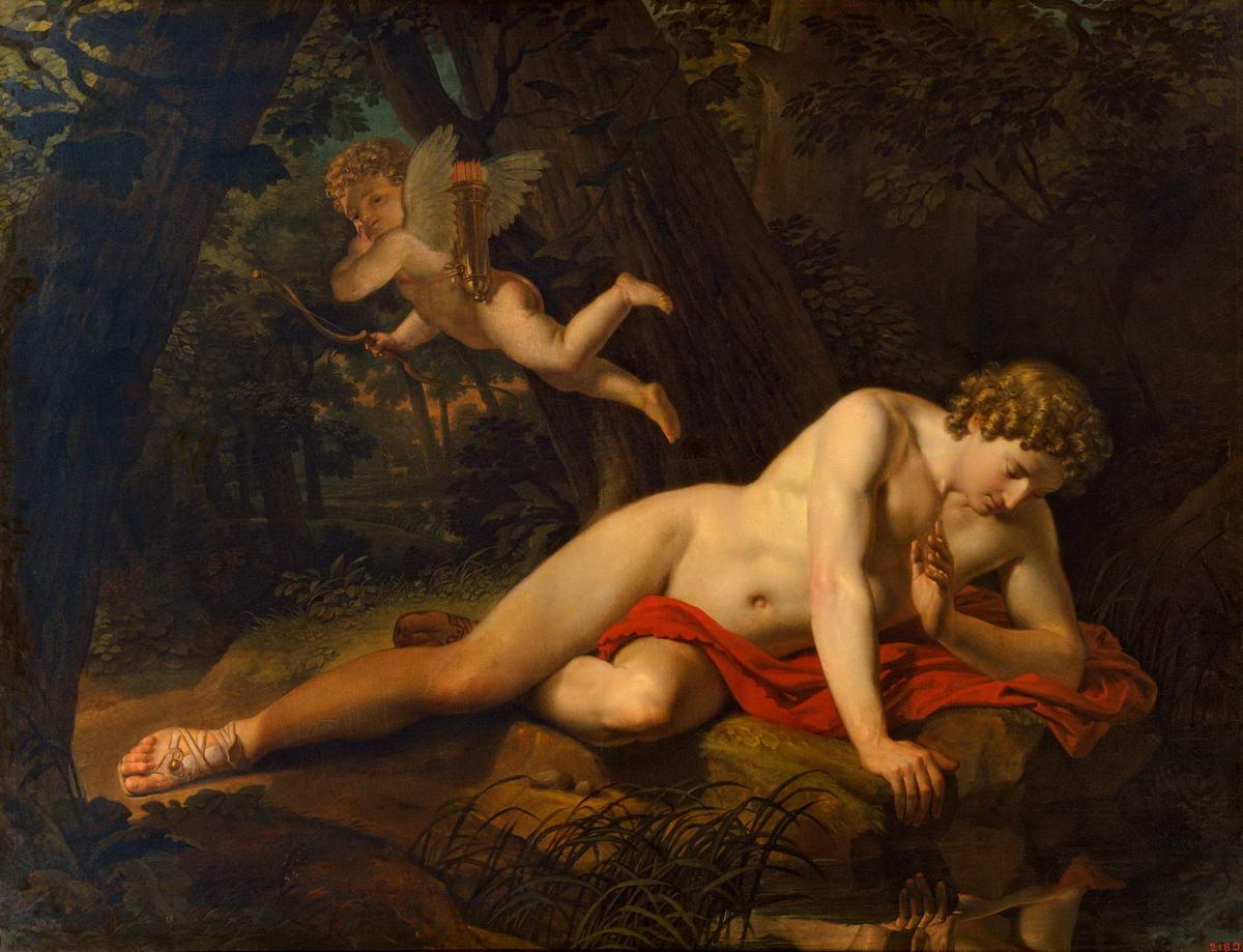 Нарцисс, смотрящийся в воду, Karl Bryullov, 1819