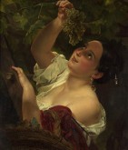 Italian Midday (Italian Girl Picking Grapes)
