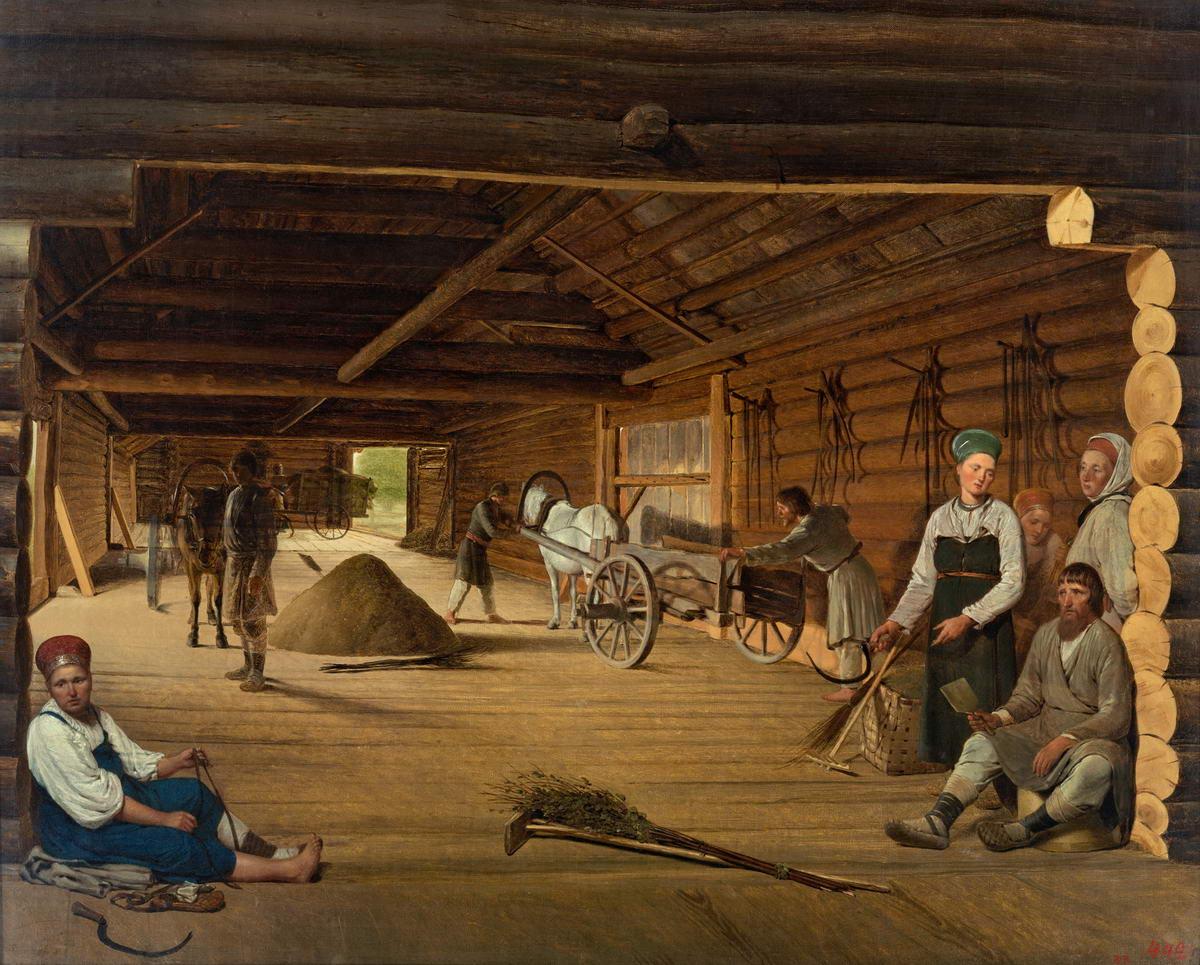 Гумно, Alexey Venetsianov, 1822–1823