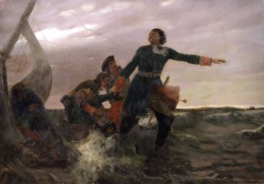 Peter the Great Saving Drowning Soldiers During a Flood