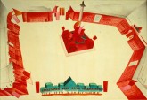 Design for the Decoration of Uritsky Square in Petrograd on the First Anniversary of the October Revolution