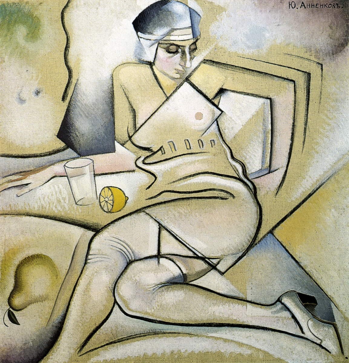 Портрет танцовщицы Е. Б. Анненковой, Iurii Annenkov, 1917