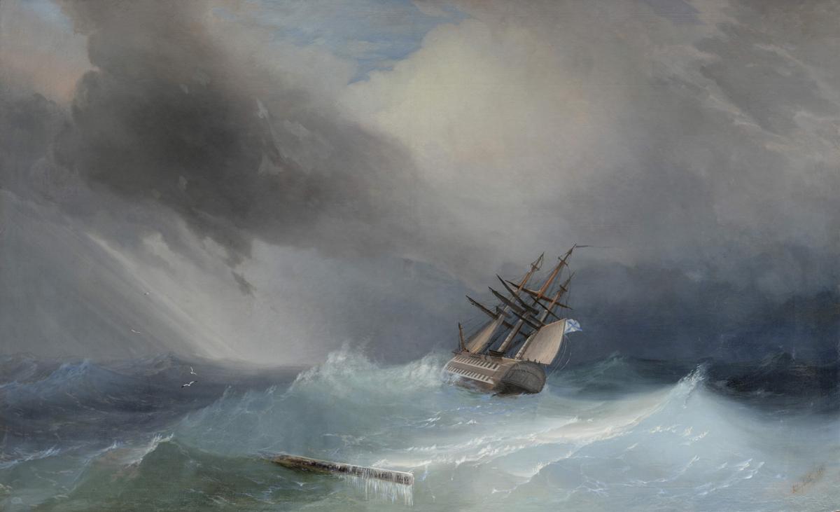Буря, Ivan Aivazovsky, 1851