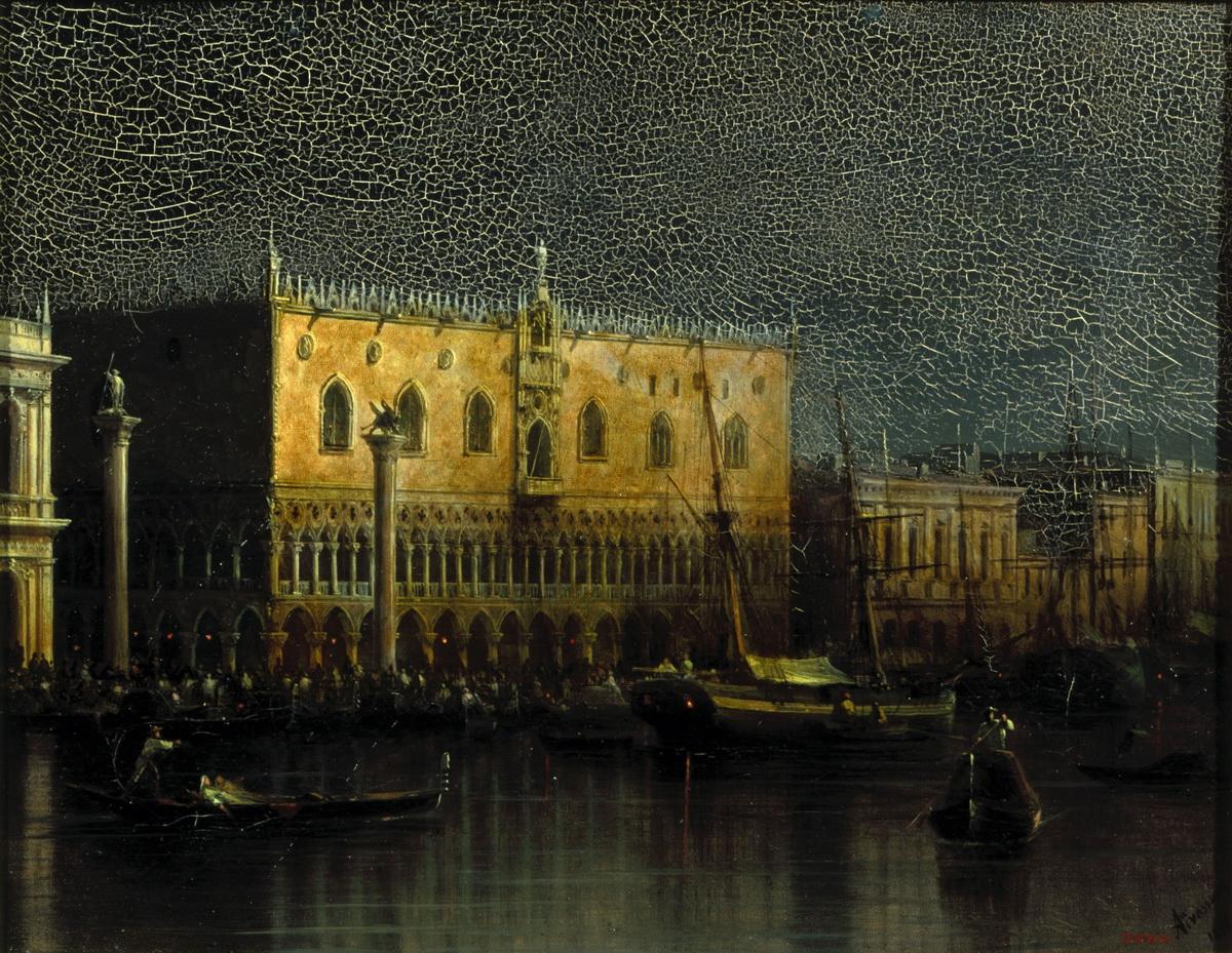 Дворец дожей в Венеции при лунном освещении, Ivan Aivazovsky, 1878