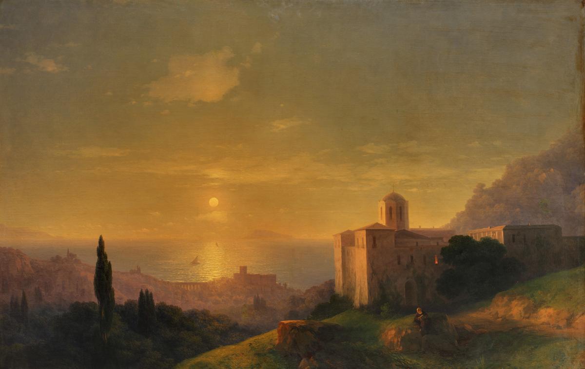 Лунная ночь на берегу моря, Ivan Aivazovsky, 1852