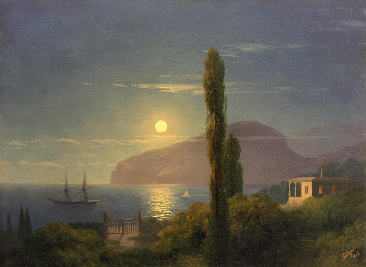 Лунная ночь в Крыму, Ivan Aivazovsky, 1859