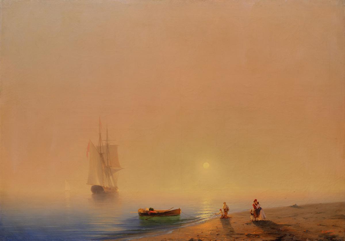 Морской берег, Ivan Aivazovsky, 1851