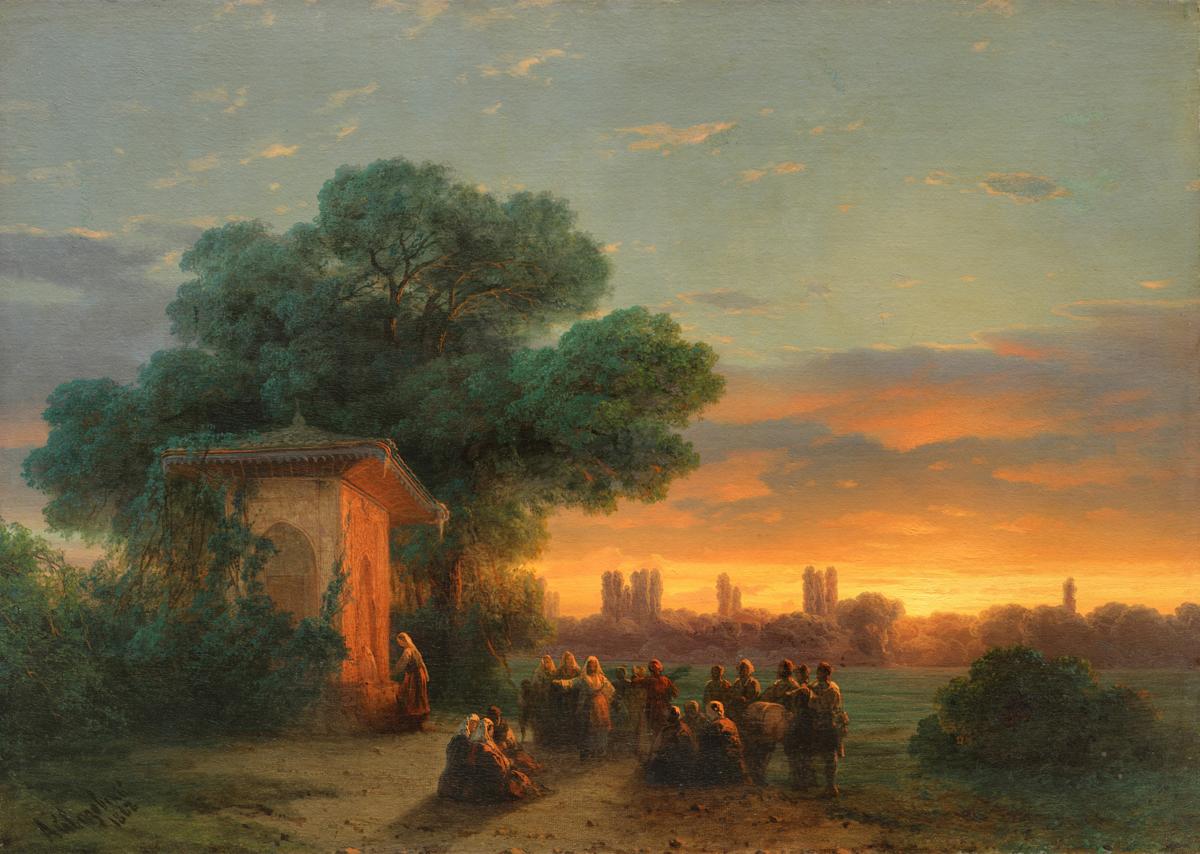 Вид в Крыму при закате солнца, Ivan Aivazovsky, 1862