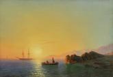 Закат солнца у крымских берегов