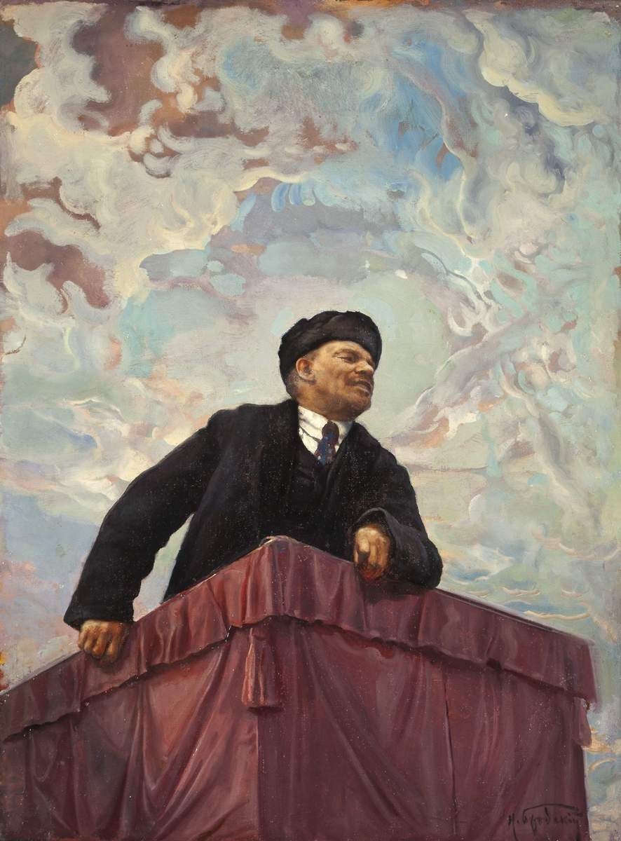 Ленин на трибуне, Isaak Brodsky, 1927