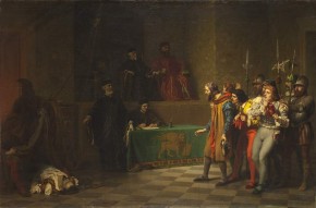 Мозаичисты перед «судом трех» в Венеции во второй половине XVI века