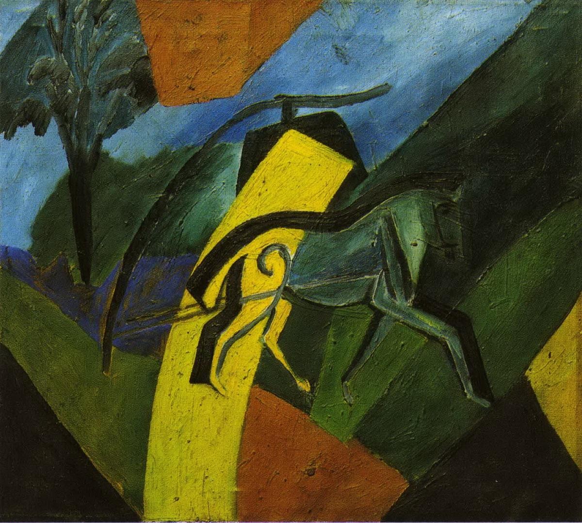 Лошадь-молния, David Burliuk, Alexandra Exter, 1907