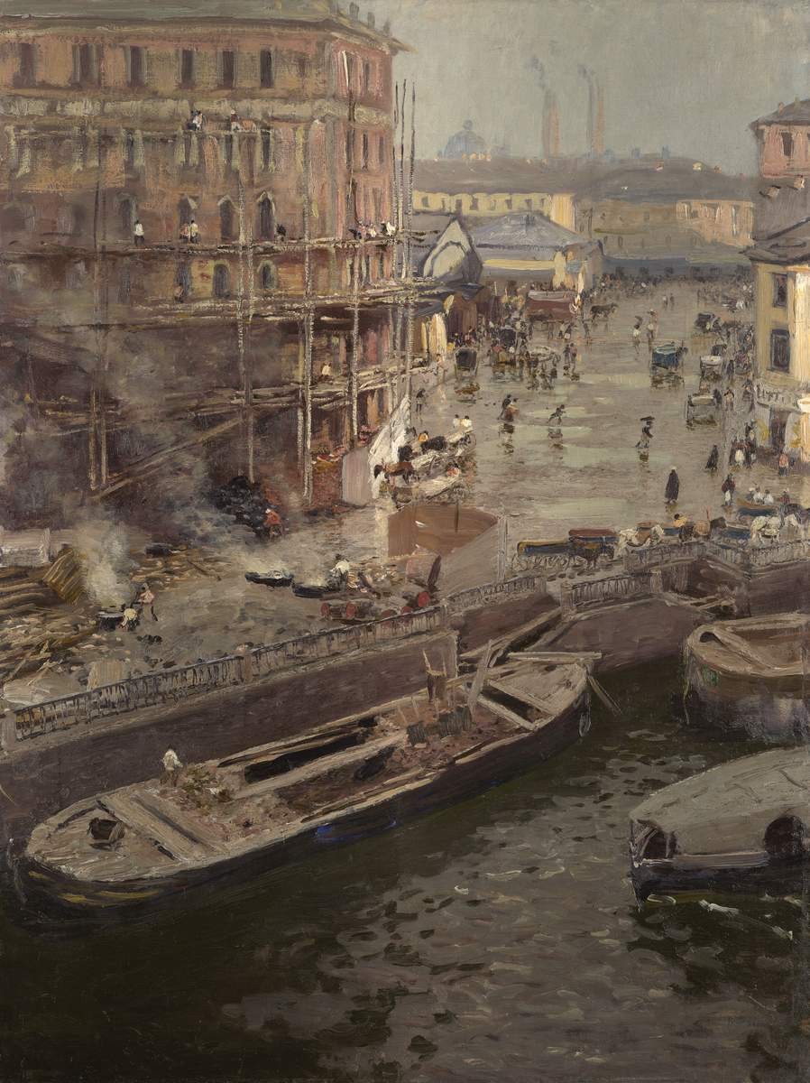 На Екатерининском канале летом, Nikolay Nikanorovich Dubovskoy, 1905