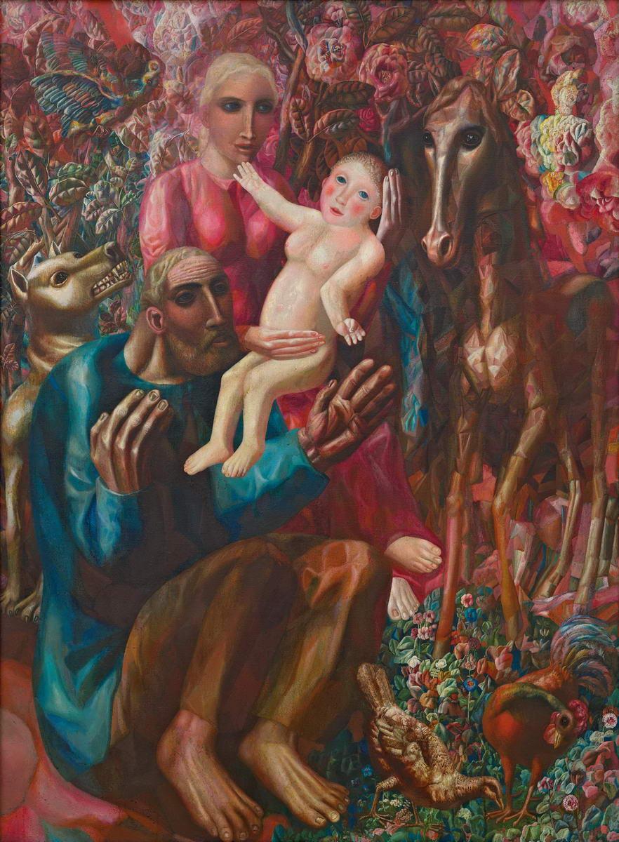 Крестьянская семья (Святое семейство), Pavel Nikolaevich Filonov, 1914