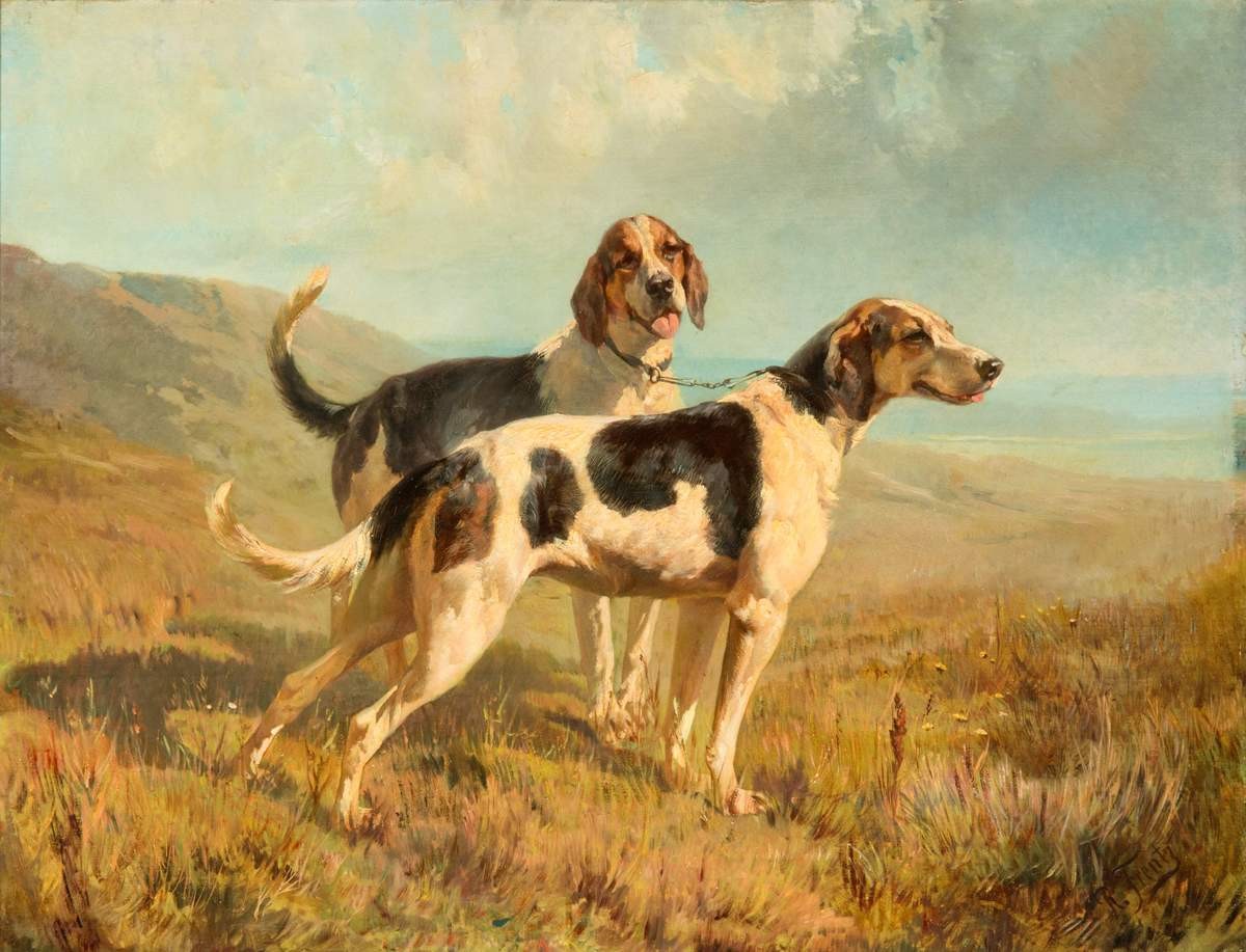 Две гончие, Rudolf Frentz, early 1870s