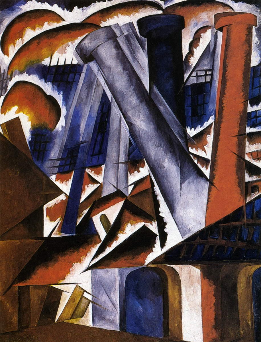 Фабрика, Natalia Goncharova, 1912