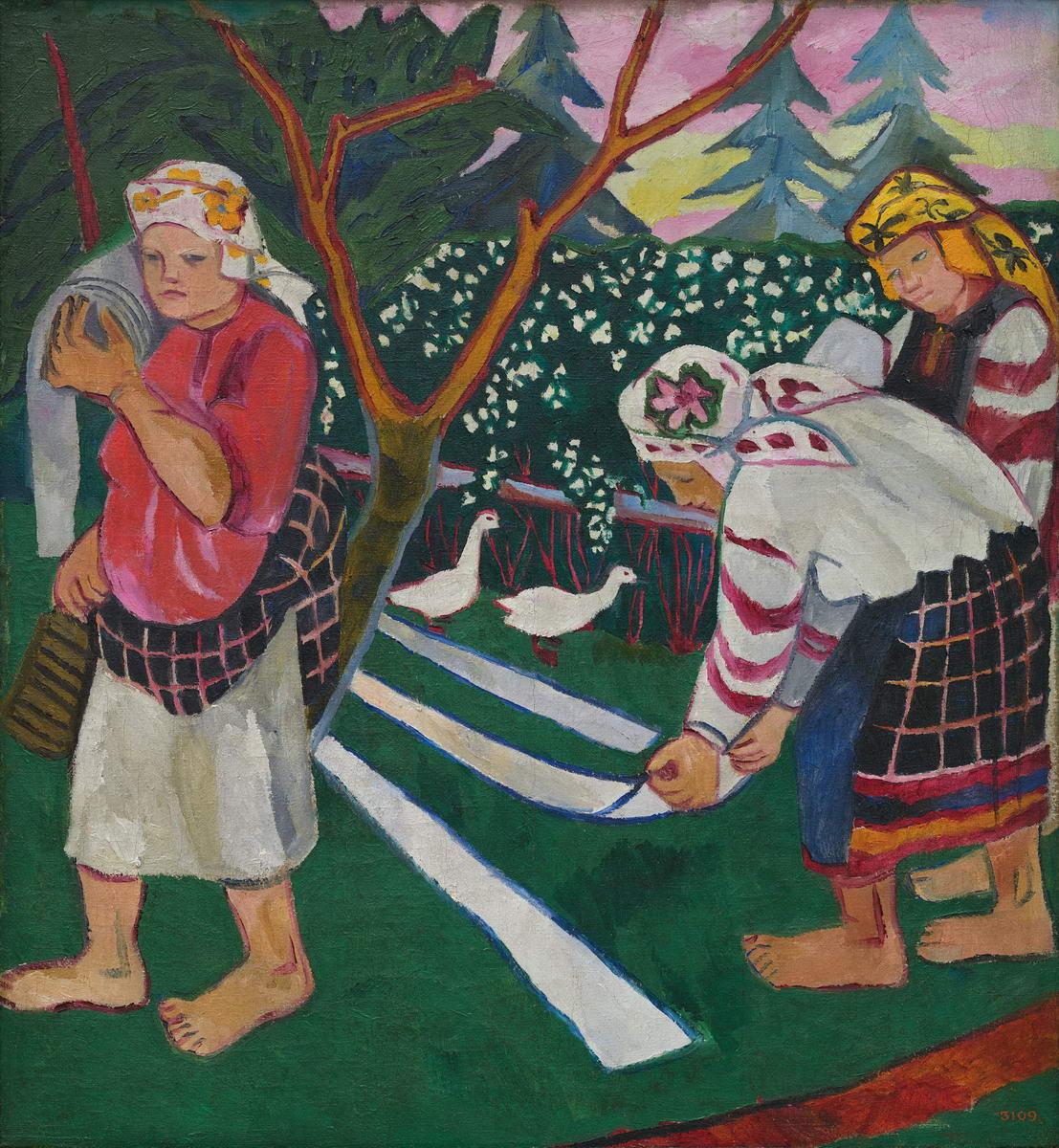 Беление холста, Natalia Goncharova, 1908
