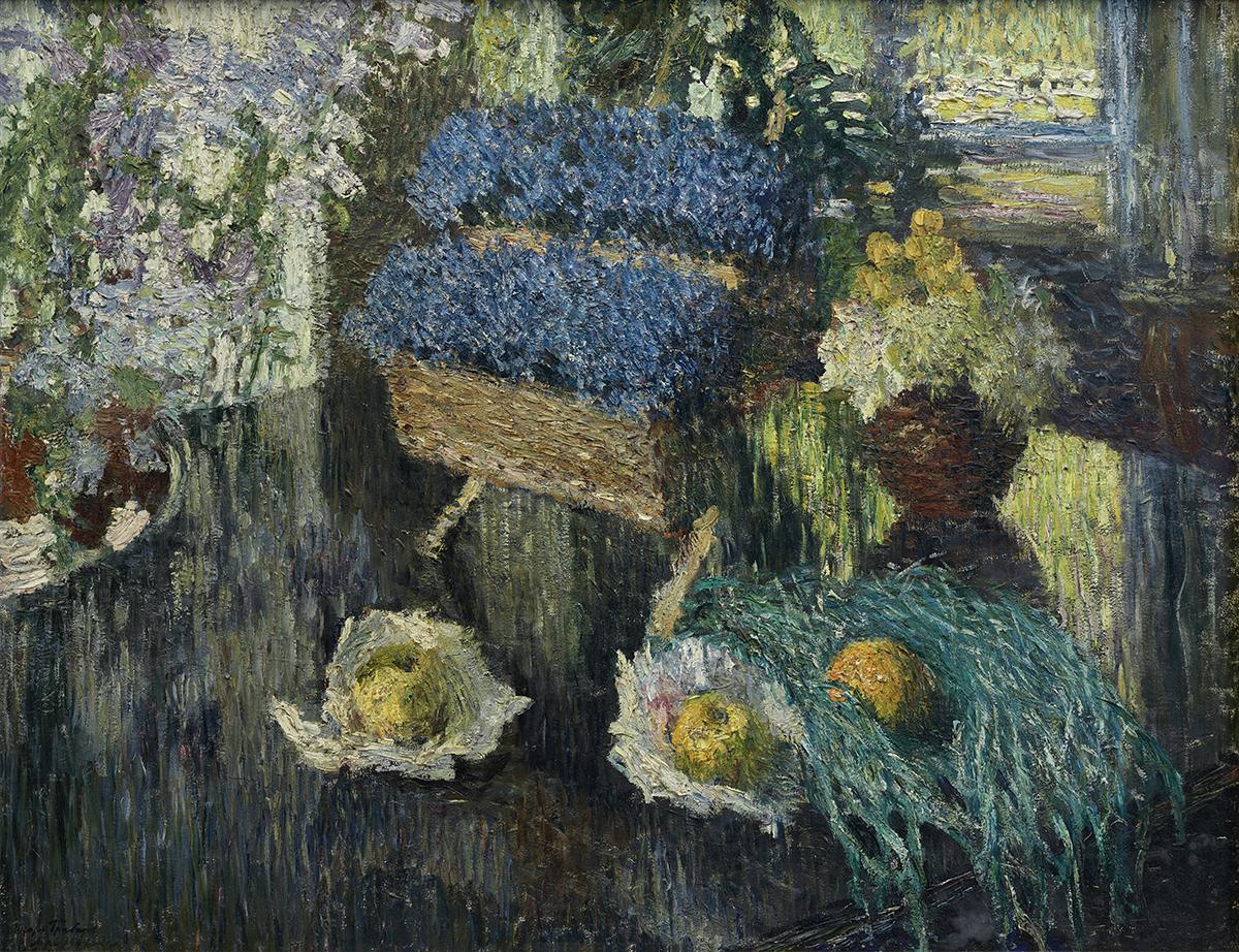 Цветы и фрукты на рояле, Igor Grabar, 1904