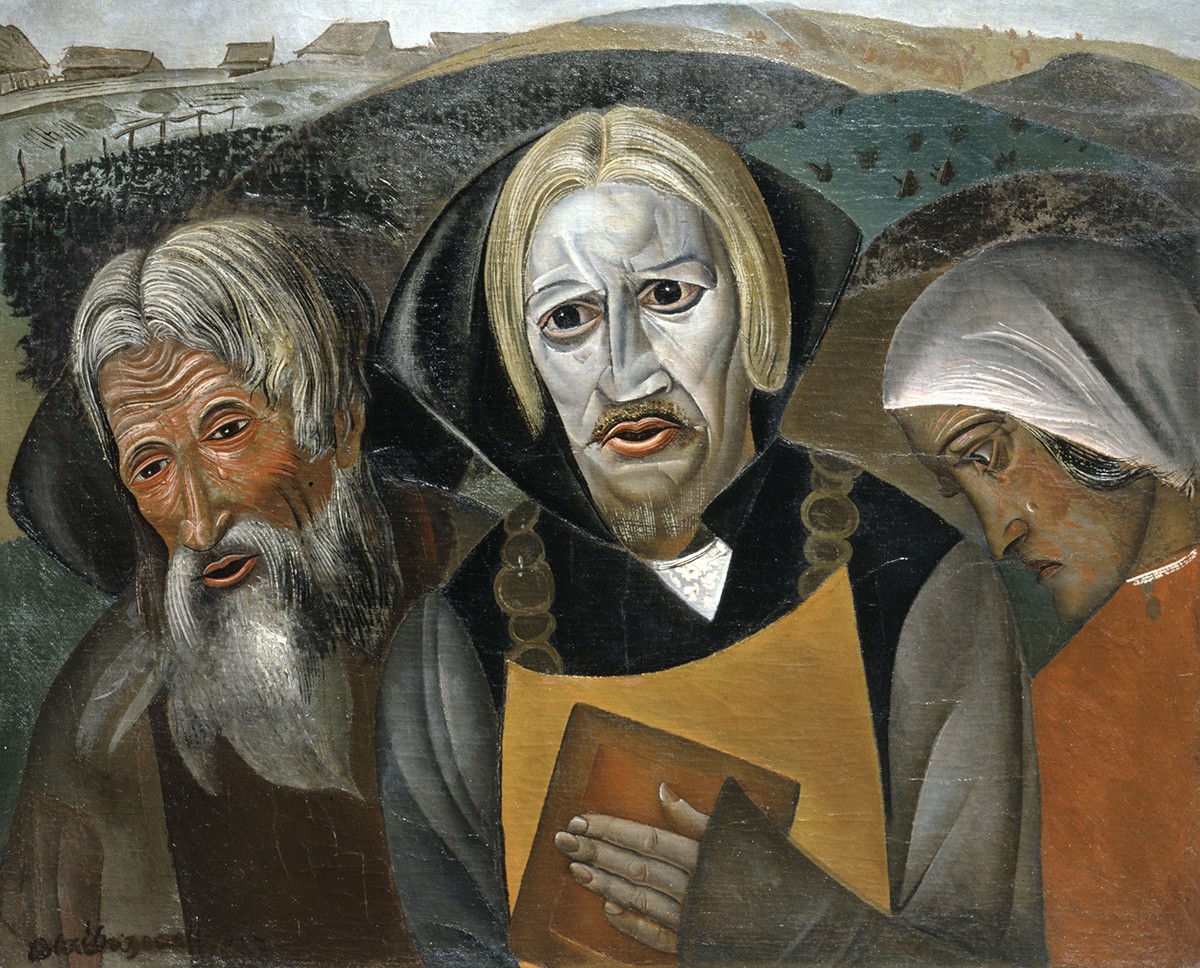 Портрет Качалова в роли царя Федора Иоанновича, Boris Grigoriev, 1923
