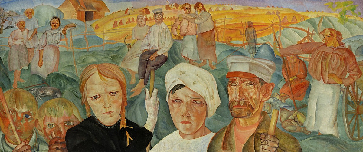 Крестьянская земля, Boris Grigoriev, 1917