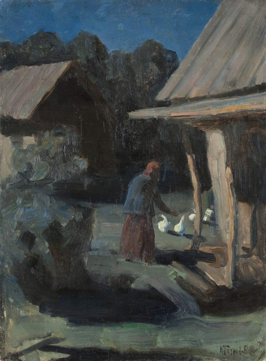Ночью на дворе, Kuzma Petrov-Vodkin, 1900