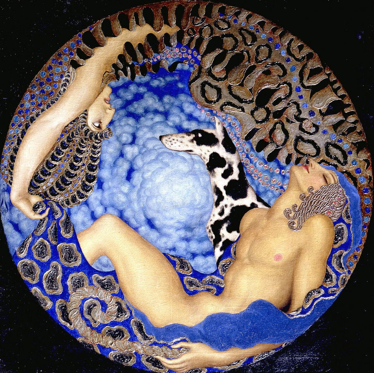 Артемида и спящий Эндимион, Nicholas Kalmakoff, 1917
