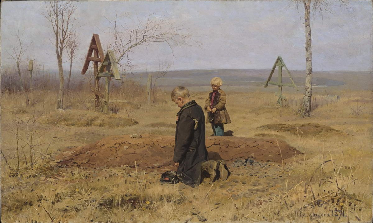 Осиротели, Nikolay Kasatkin, 1891