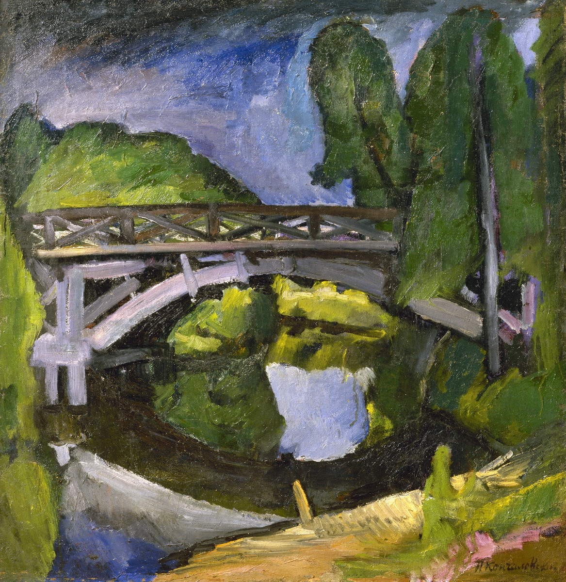 Мост, Pyotr Konchalovsky, 1911