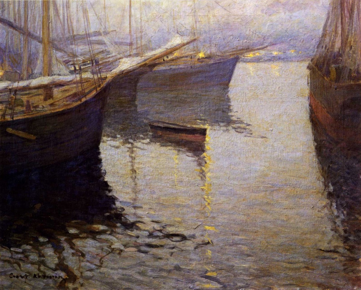 Белая ночь в Северной Норвегии, Konstantin Korovin, 1890s