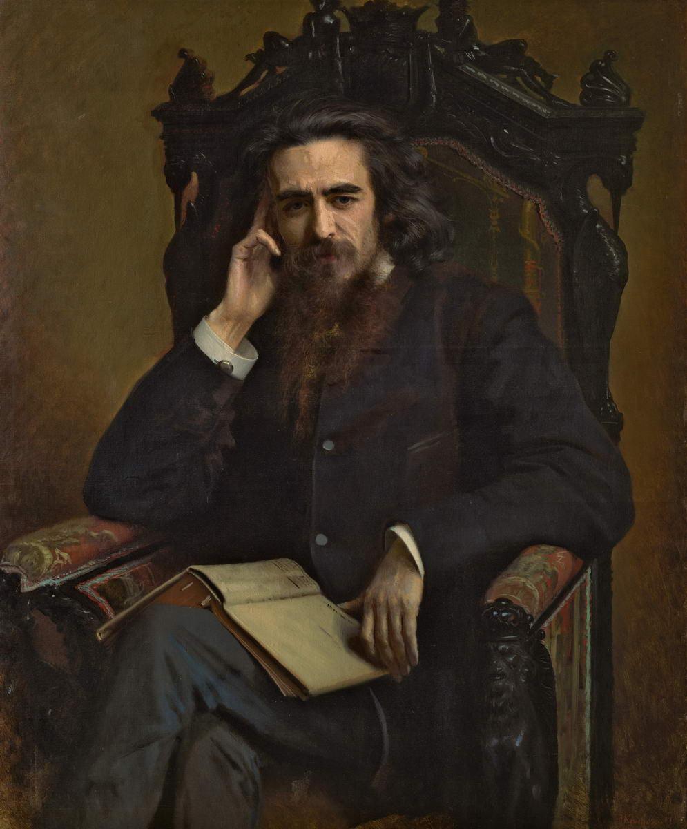 Портрет В. С. Соловьева, Ivan Kramskoi, 1885