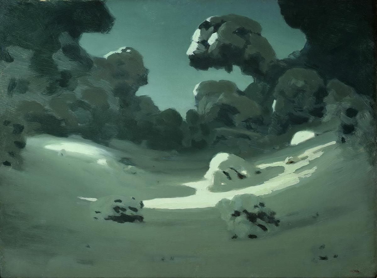 Пятна лунного света в лесу. Зима, Arkhip Kuindzhi, 1898–1908