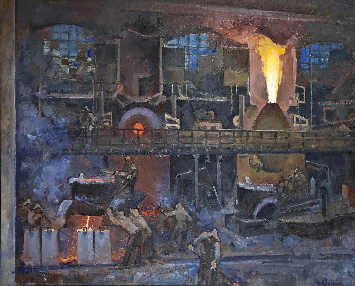 Выплавка стали, Alexander V. Kuprin, 1930