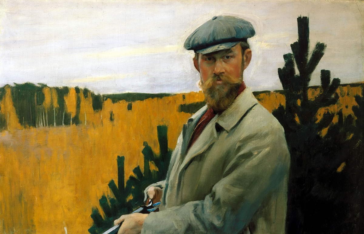 Автопортрет (На охоте), Boris Kustodiev, 1905