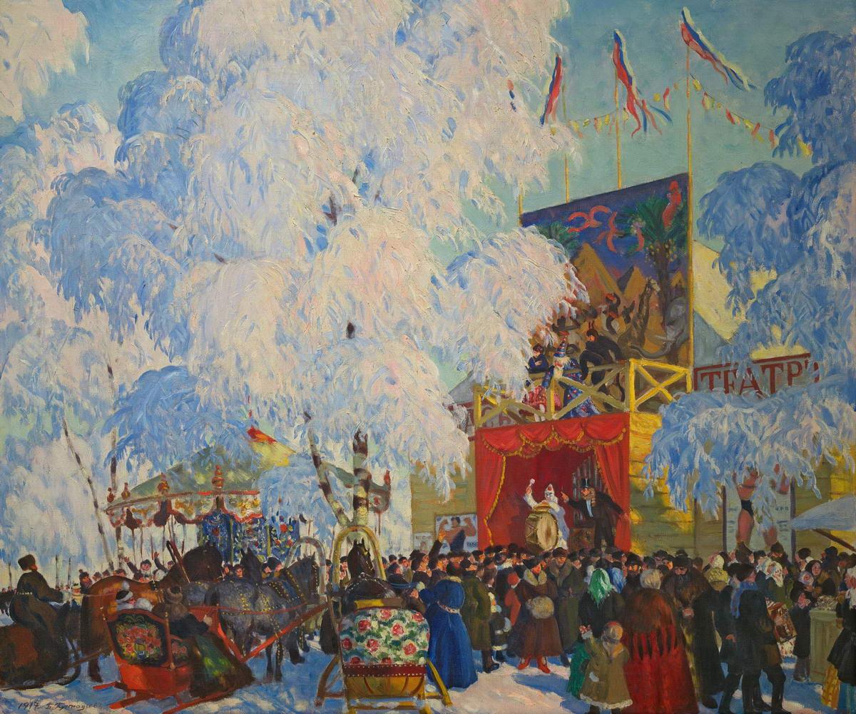 Балаганы, Boris Kustodiev, 1917