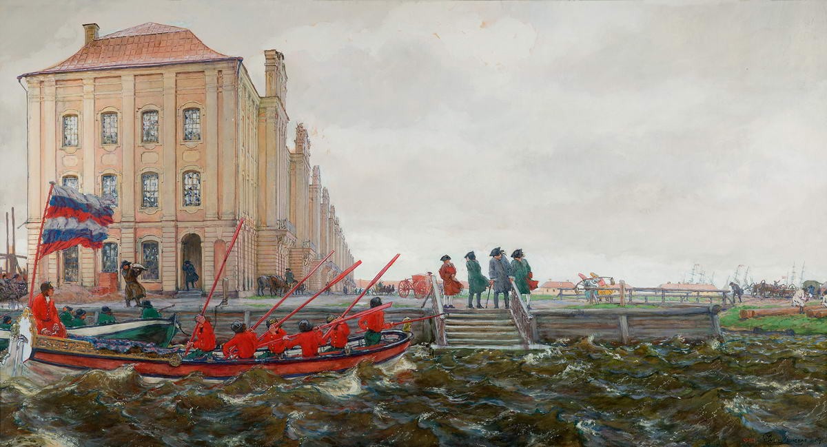 Петербург начала XVIII века, Eugene Lanceray, 1906