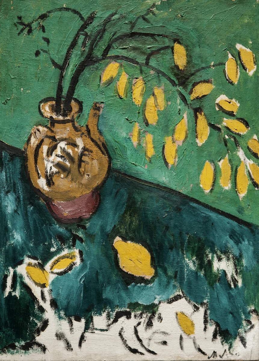 Ветка в кувшине, Mikhail Larionov, 1909