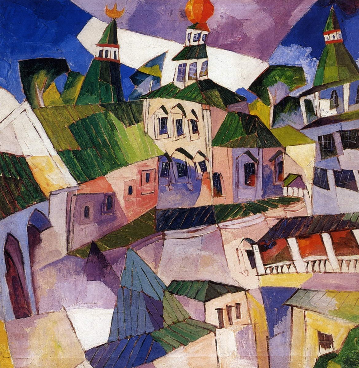 Монастырь. Новый Иерусалим, Aristarkh Lentulov, 1917
