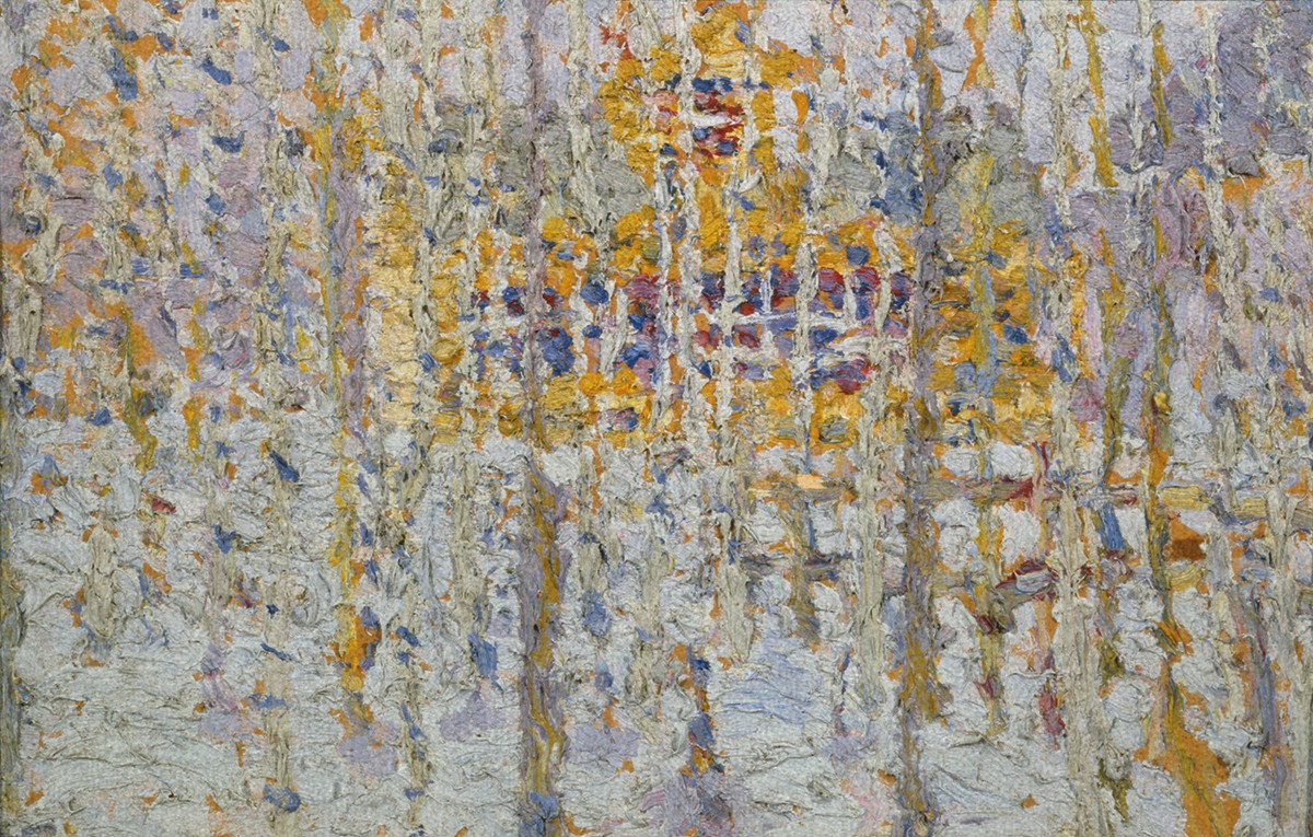 Пейзаж с желтым домом (Зимний пейзаж), Kazimir Malevich, c. 1906